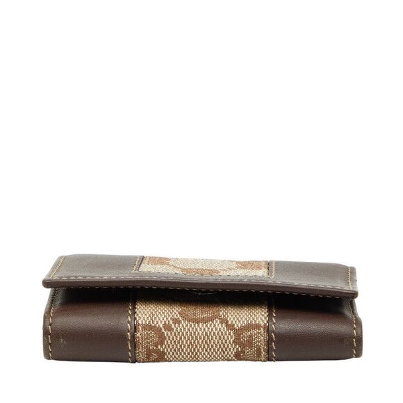 Gucci GG Canvas 6 Rows 124550 Brown Canvas Leather Women's Gucci - Picture 3 of 10